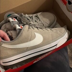 Nike Red and White Court Legacy Sneakers